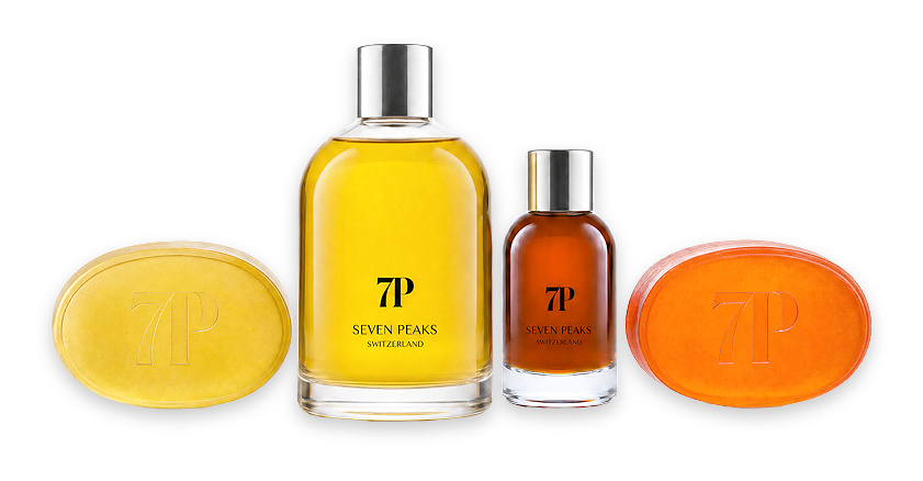 Seven Peaks Discovery Set — Face Oil, Body Oil, and Glycerin Soaps N°1 and N°4 in their packaging