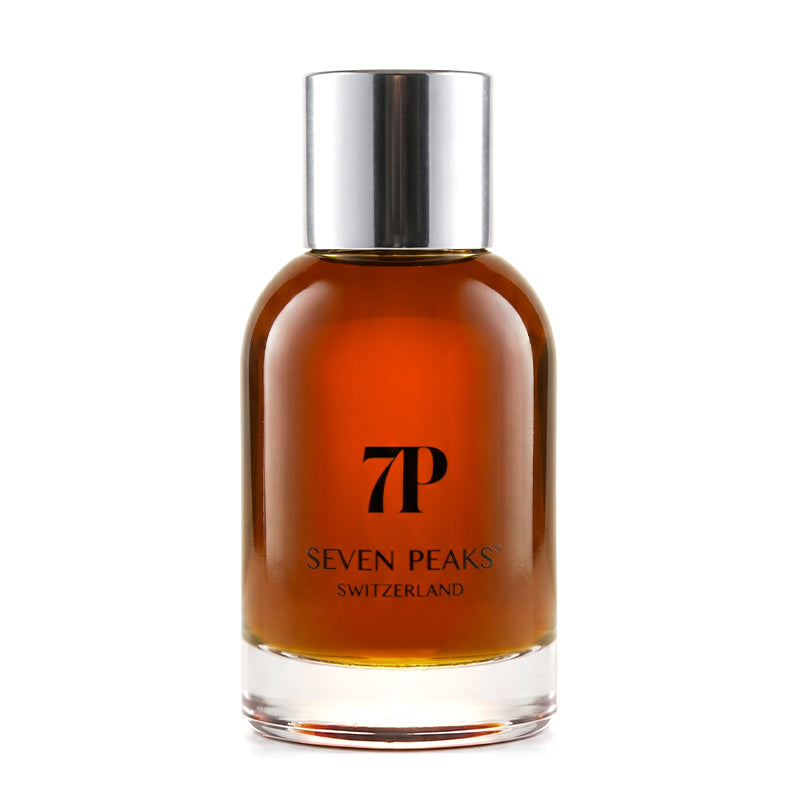 Regenerating Face Oil N°1 — amber glass bottle, stamped 7P SEVEN PEAKS SWITZERLAND